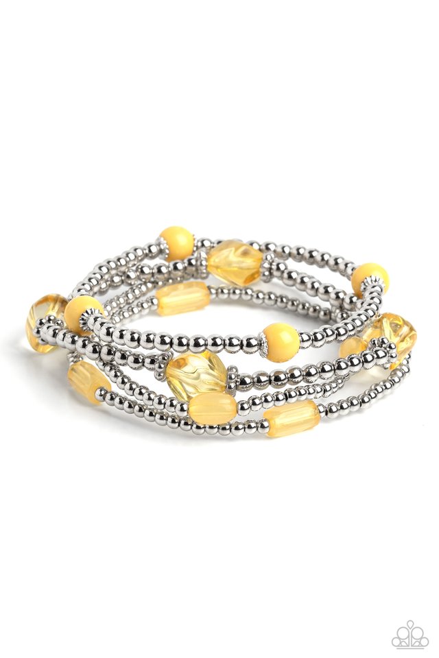 Paparazzi Bracelet ~ Geometric Guru - Yellow