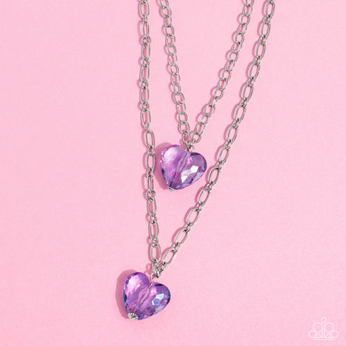 Paparazzi  Layered Love - Purple  Necklace