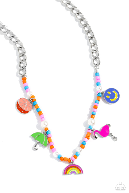 Paparazzi Summer Sentiment - Orange  Necklace