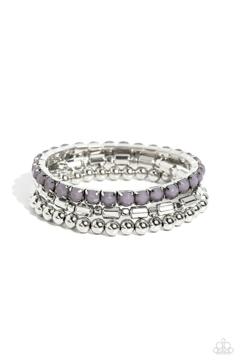 Paparazzi  Monochromatic Maverick - Silver  Bracelet