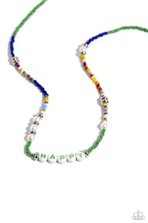 Paparazzi  Happy to See You - Green  Necklace