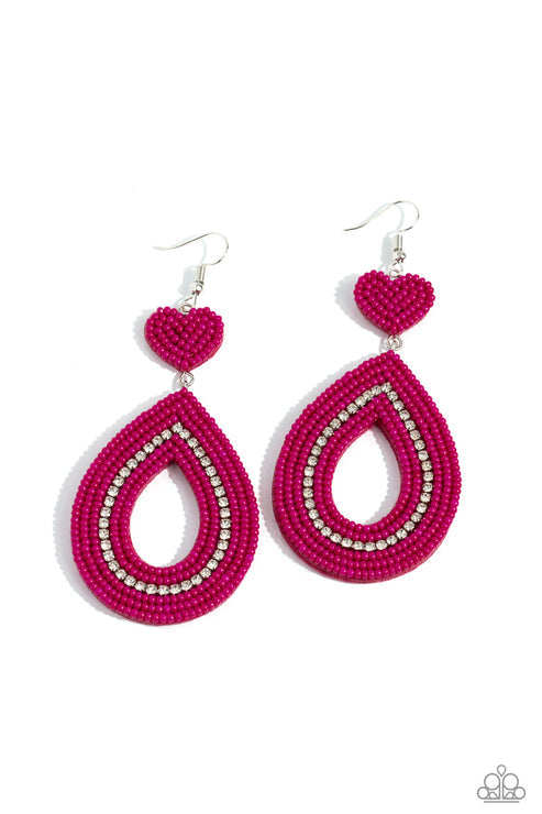 Paparazzi  Now SEED Here - Pink  Earrings