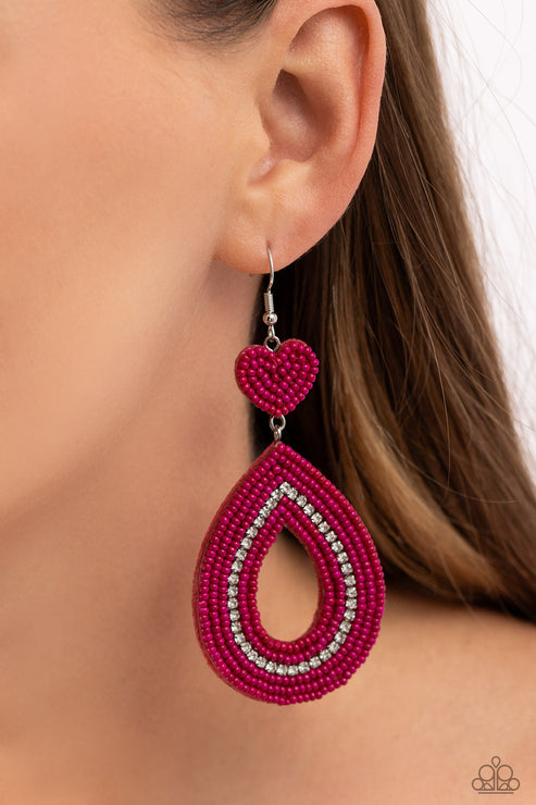 Paparazzi  Now SEED Here - Pink  Earrings