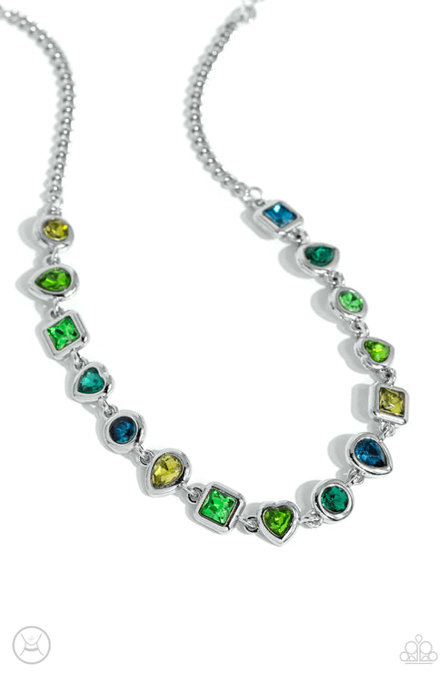 Paparazzi  Abstract Admirer - Green  Necklace/Paparazzi  Actively Abstract - Green  Bracelet