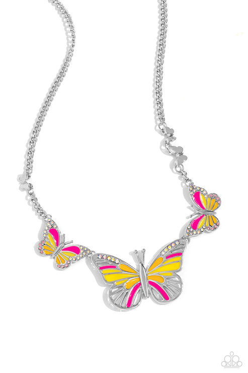 Paparazzi  The FLIGHT Direction - Yellow  Necklace