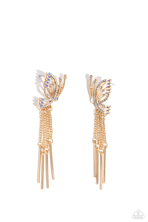 Paparazzi  A Few Of My Favorite WINGS - Gold  Post Earrings