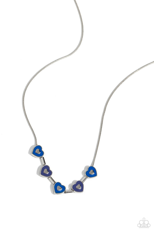 Paparazzi  ECLECTIC Heart - Blue  Necklace