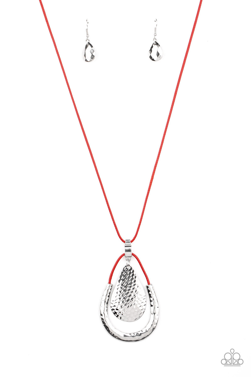 Texture Trekker - Red Paparazzi Necklace