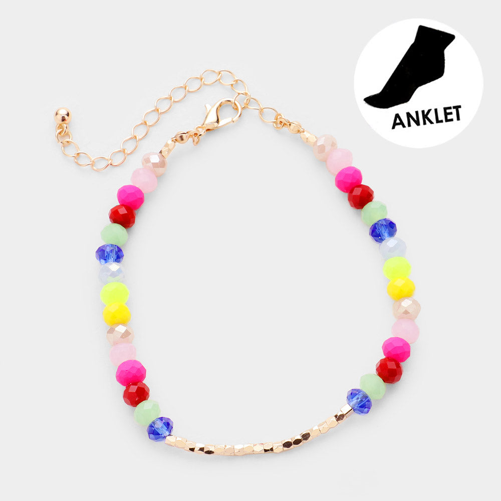 Colorful Beaded Anklet