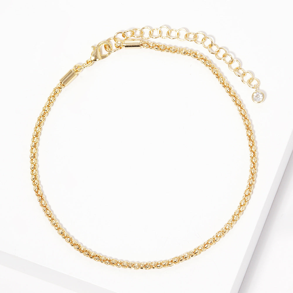 Gold Dipped Metal Chain Anklet