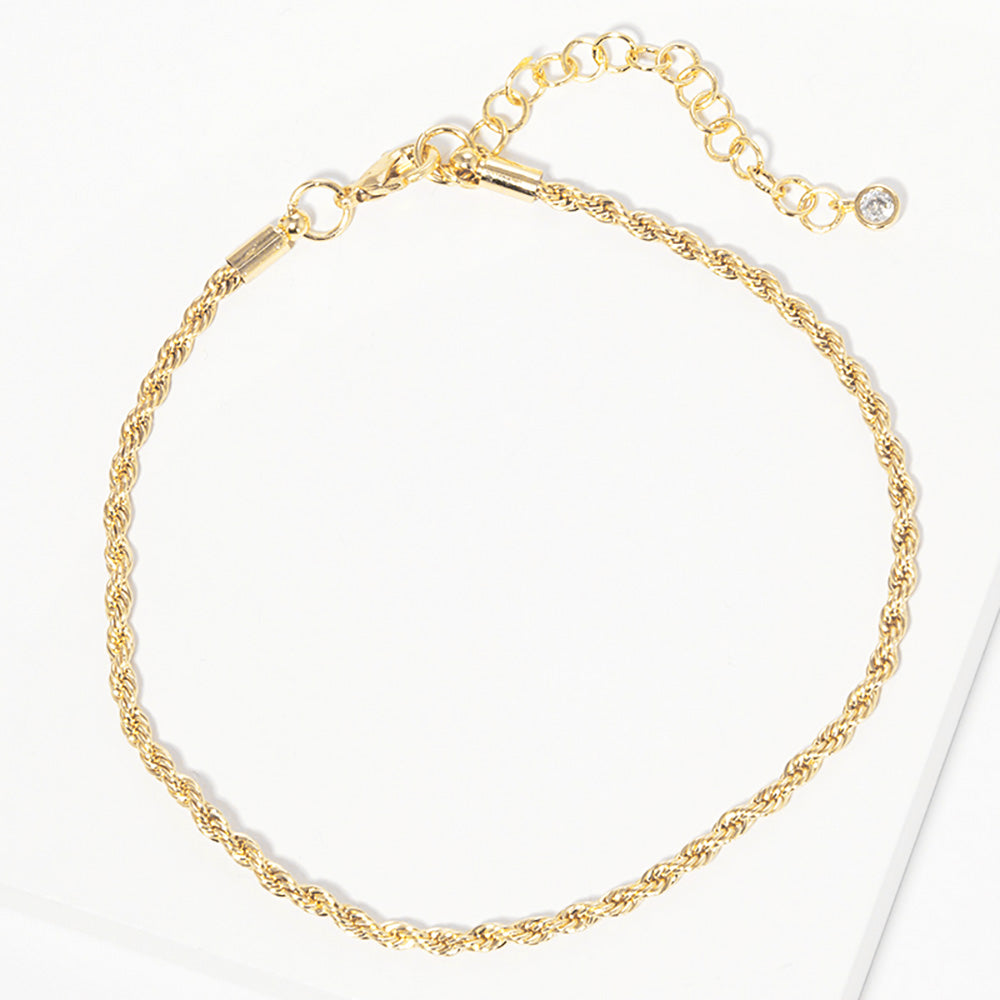 Gold Dipped Metal Chain Anklet