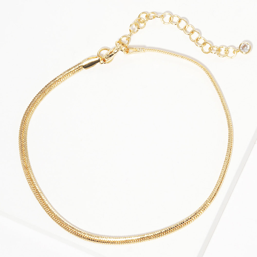 Gold Dipped Metal Snake Chain Anklet