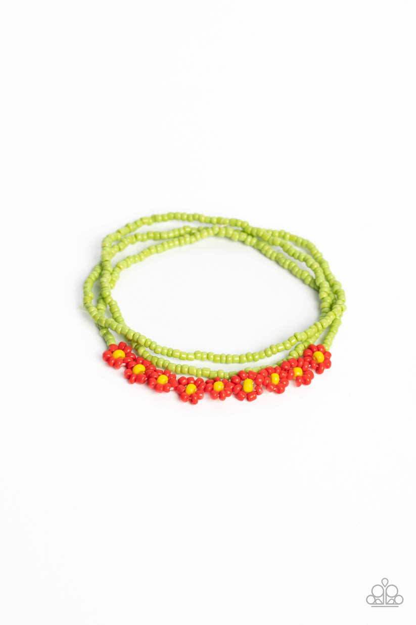 Buzzworthy Botanicals - red - Paparazzi bracelet