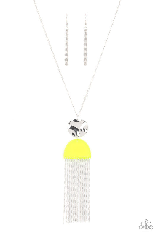 Color Me Neon - yellow - Paparazzi necklace