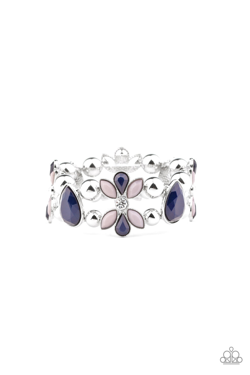 Fabulously Flourishing - blue - Paparazzi bracelet