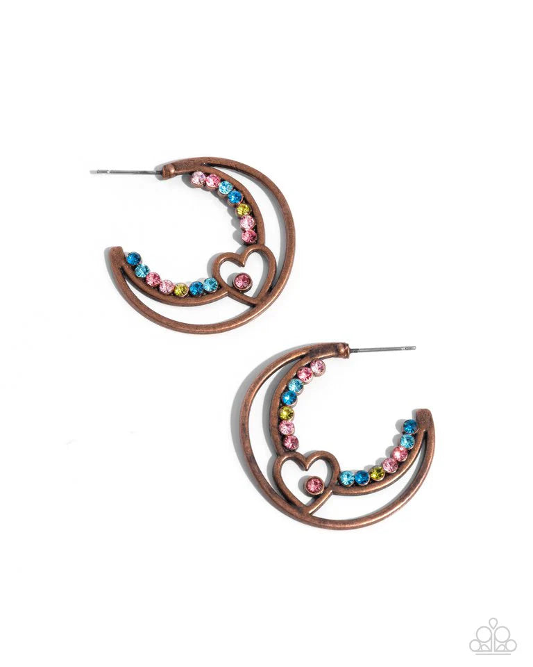 Paparazzi Earring ~ Sympathetic Sweetheart - Copper