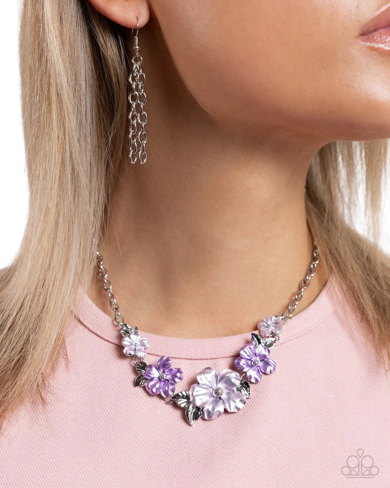 Paparazzi Necklace ~ Bouquet Brilliance - Purple