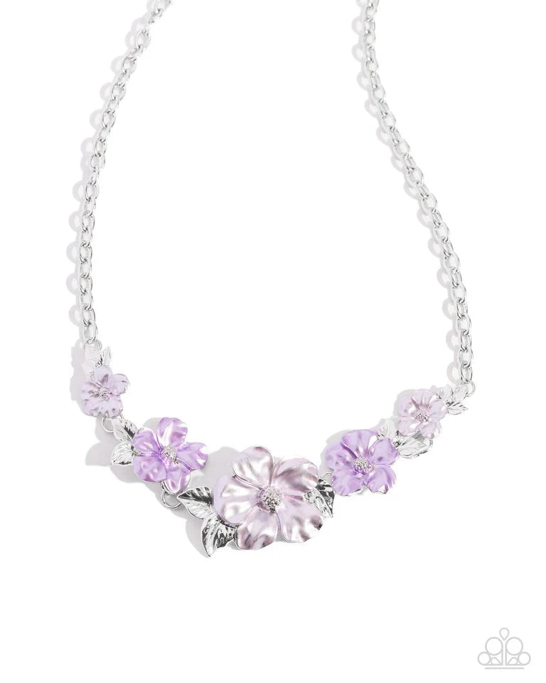 Paparazzi Necklace ~ Bouquet Brilliance - Purple