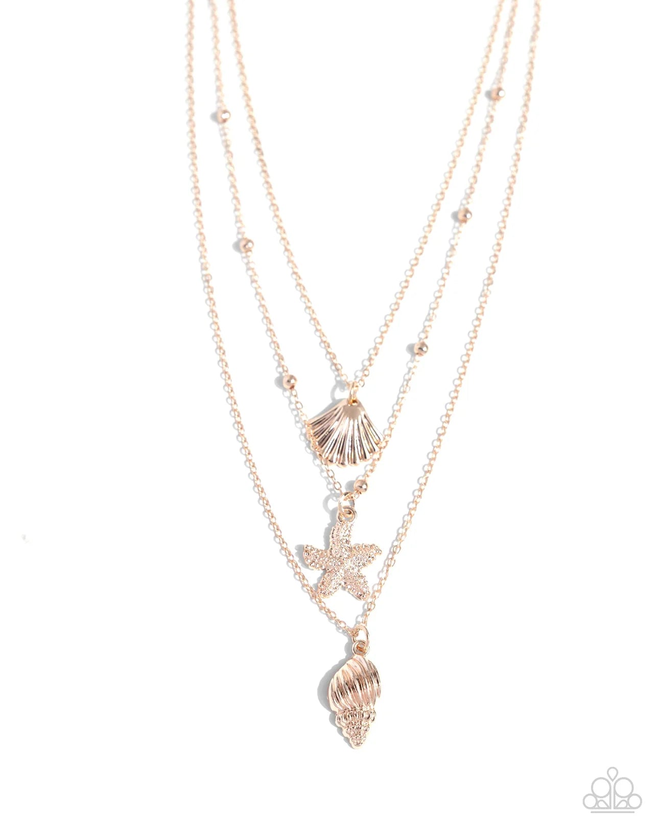 Seashell Sonata - Rose Gold Necklace - Paparazzi Accessories