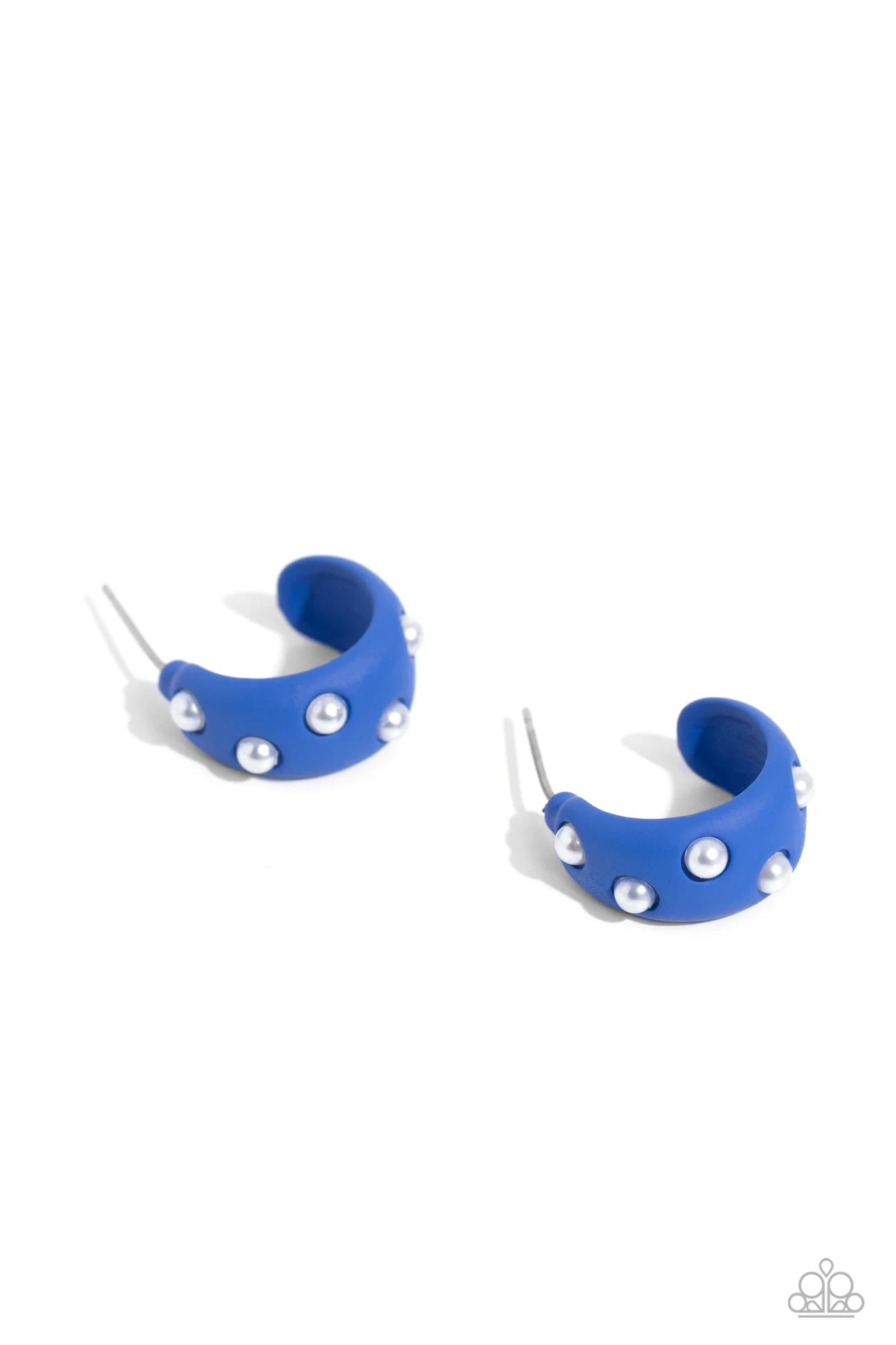 Cover PEARL - Blue Earrings - Paparazzi Accessories