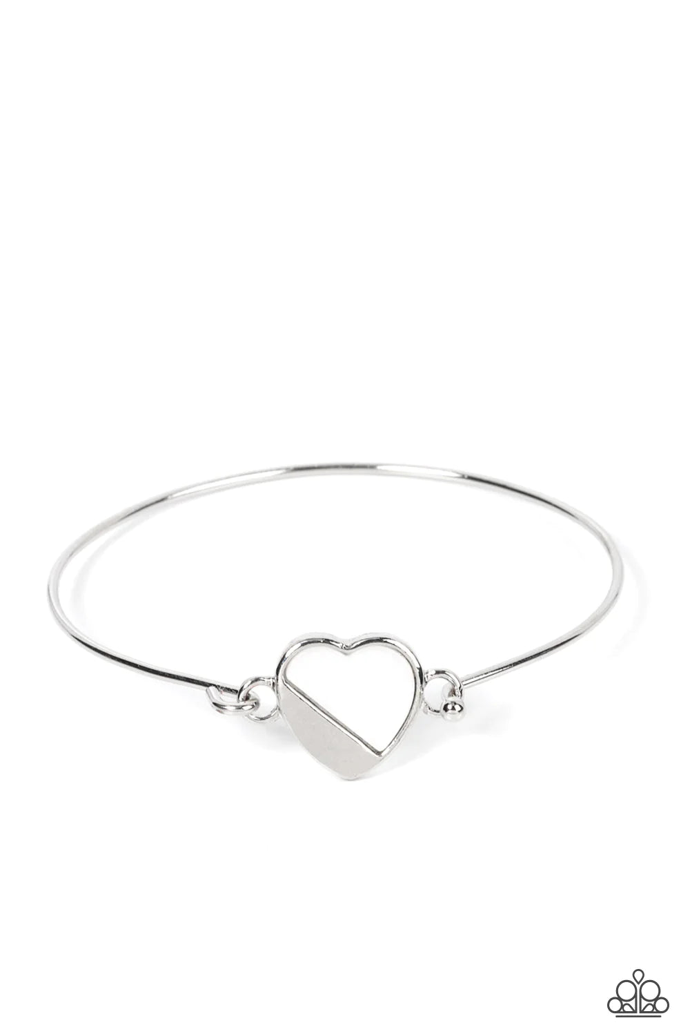 Paparazzi - Hidden Intentions - White Heart Bracelet