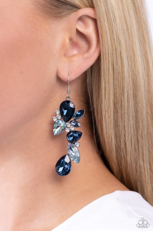 Paparazzi Earring ~ Fancy Flaunter - Blue