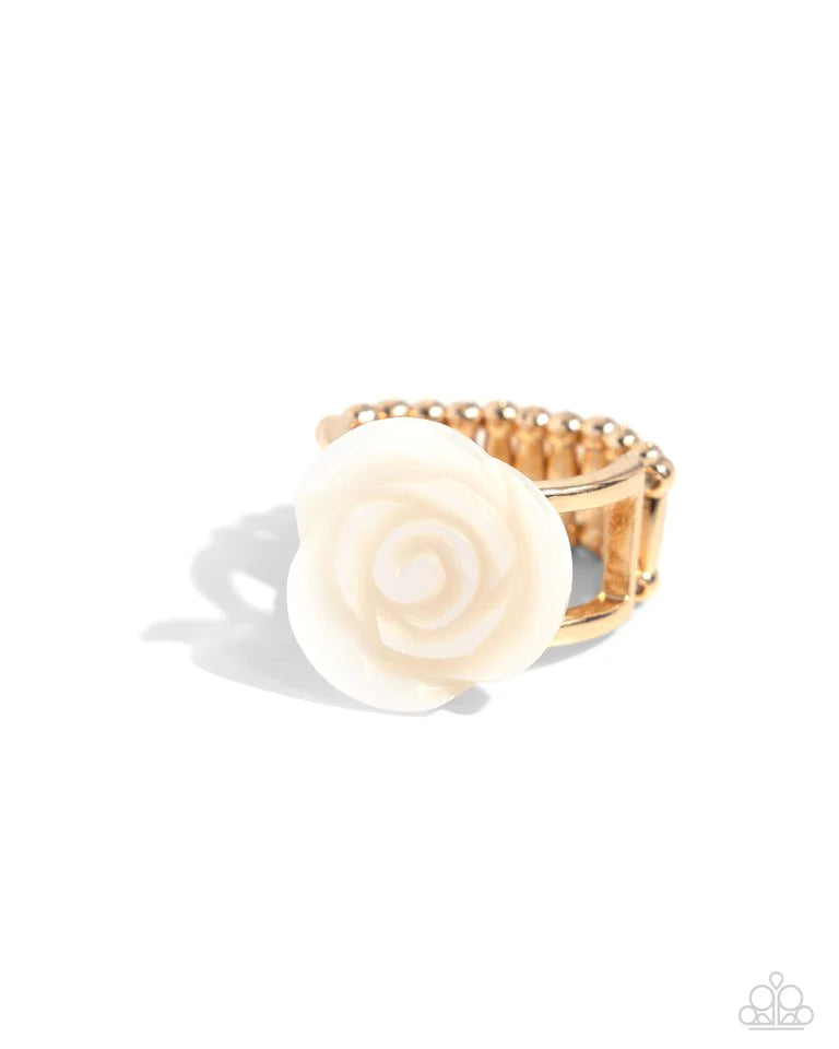 Paparazzi Ring ~ Top-SHELL Shine - Gold