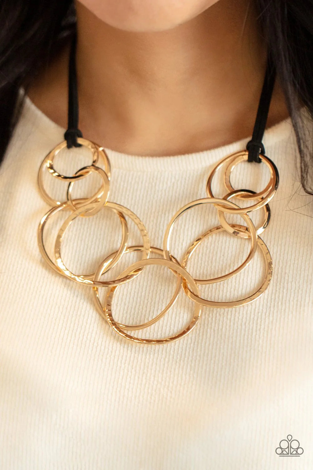 PAPARAZZI "SPIRALING OUT OF COUTURE" GOLD NECKLACE