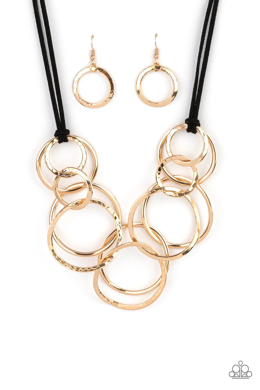 PAPARAZZI "SPIRALING OUT OF COUTURE" GOLD NECKLACE