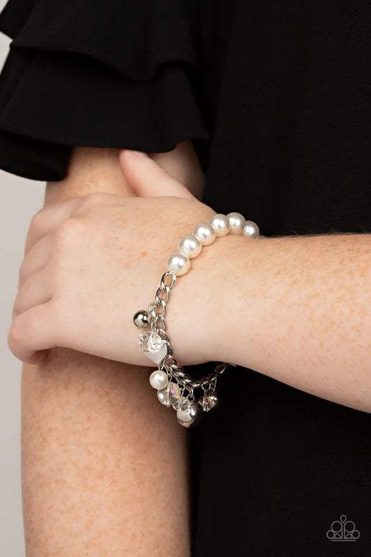 Paparazzi Bracelet ~ Adorningly Admirable - White