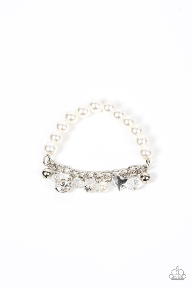 Paparazzi Bracelet ~ Adorningly Admirable - White