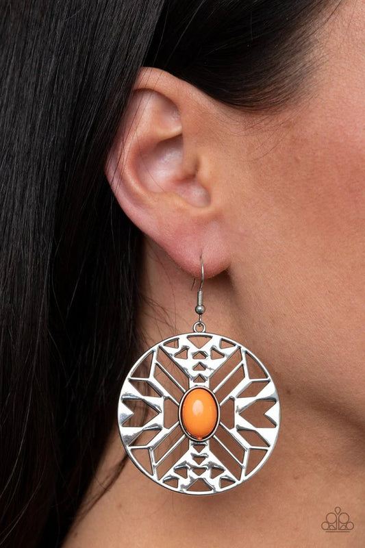 Paparazzi Earring ~ Southwest Walkabout - Orange