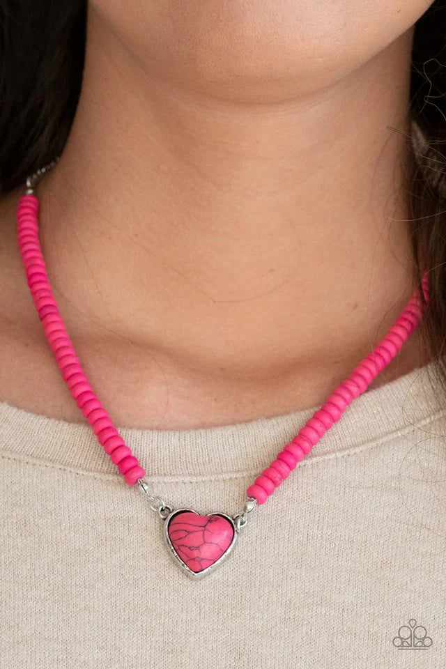 Paparazzi Bracelet ~ Charmingly Country - Pink/Paparazzi Necklace ~ Country Sweetheart - Pink