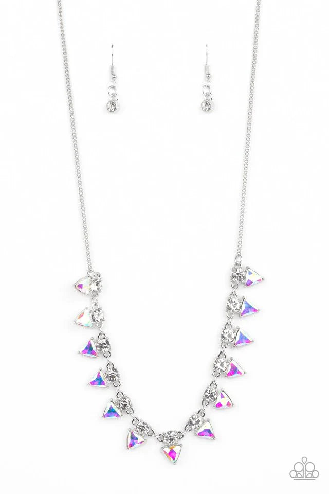 Paparazzi Necklace ~ Razor-Sharp Refinement - White