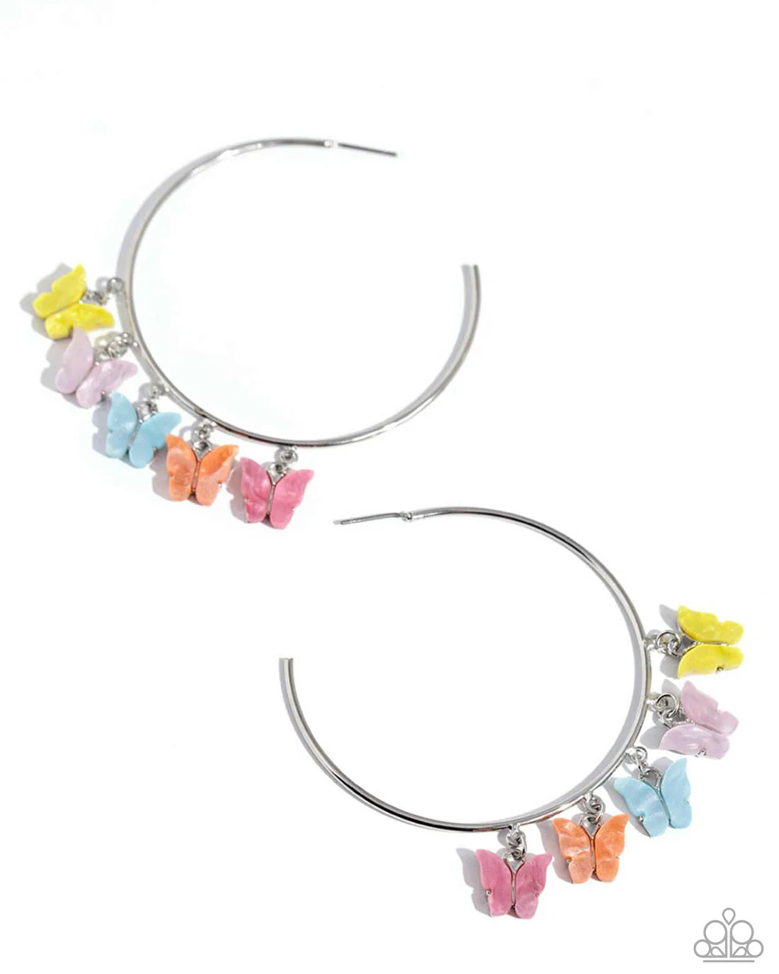 Paparazzi Earring ~ Bemusing Butterflies - Multi