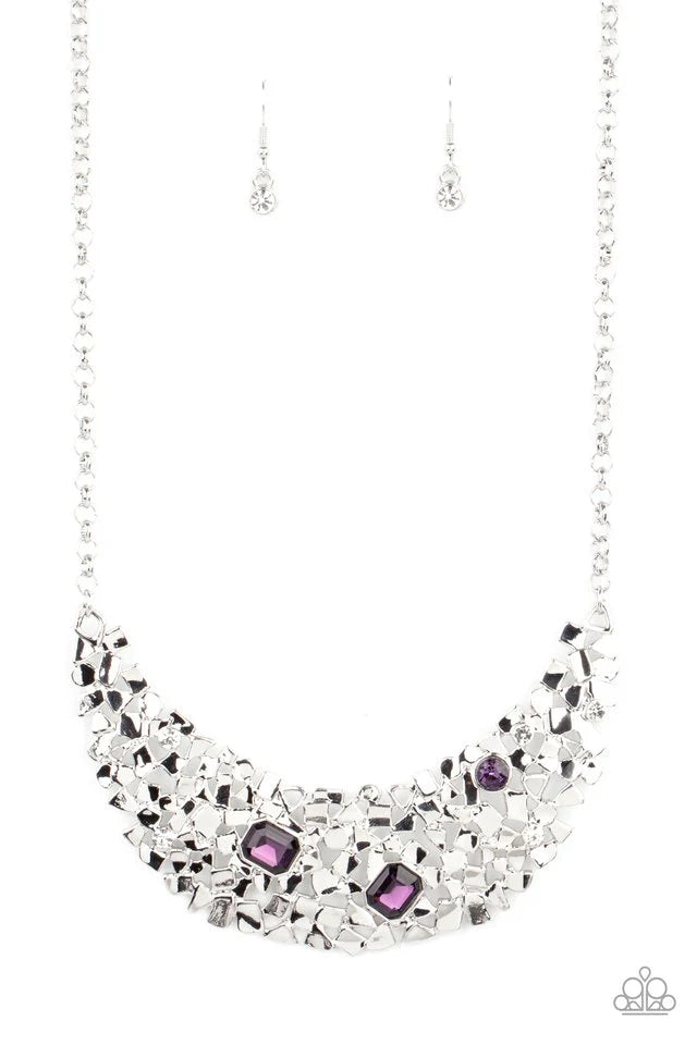 Paparazzi Necklace ~ Fabulously Fragmented - Purple