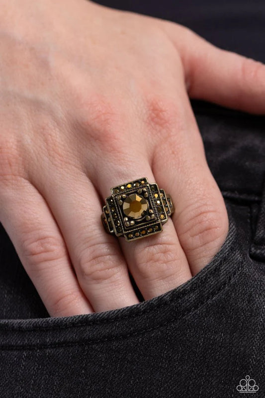 Paparazzi Ring ~ Polished Pantheon - Brass