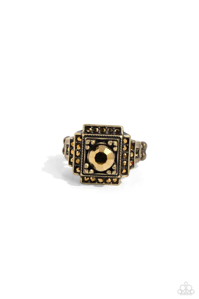 Paparazzi Ring ~ Polished Pantheon - Brass