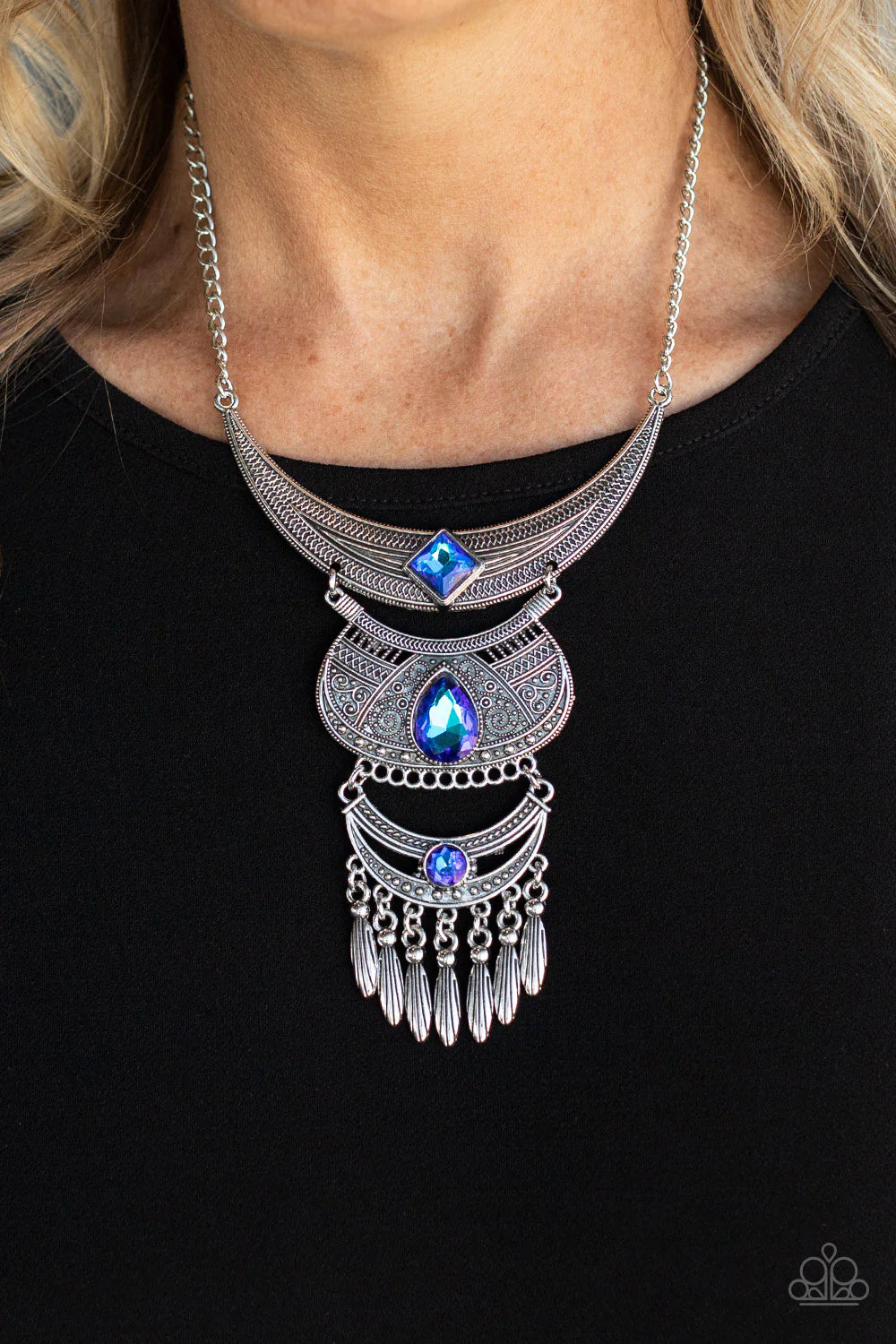 Paparazzi Necklace ~ Lunar Enchantment - Blue