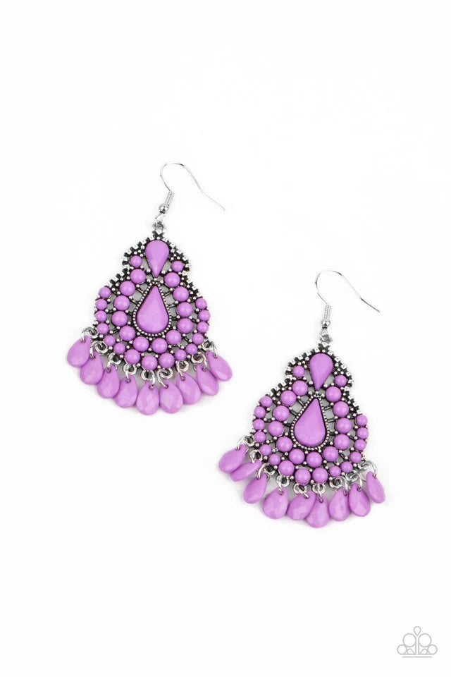 Paparazzi Earring ~ Persian Posh - Purple