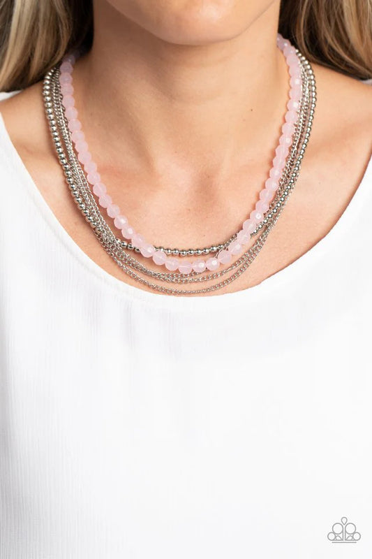 Paparazzi Necklace ~ Boardwalk Babe - Pink