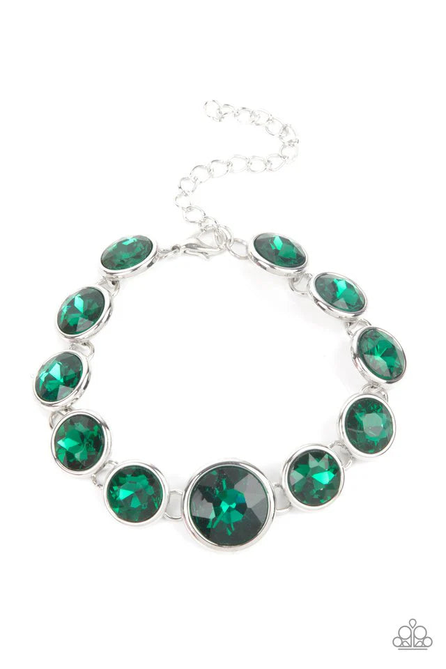 Paparazzi Bracelet ~ Lustrous Luminosity - Green