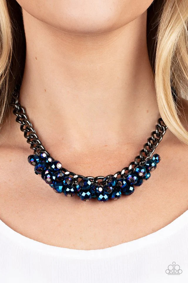 Paparazzi Necklace ~ Galactic Knockout - Blue