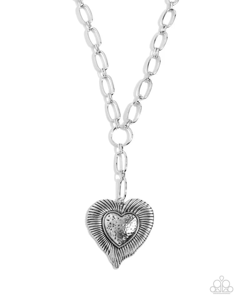 Paparazzi Necklace ~ High Fidelity - Silver