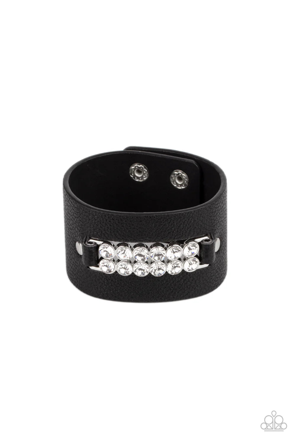 PAPARAZZI "RUNWAY REBELLION" BLACK WRAP BRACELET