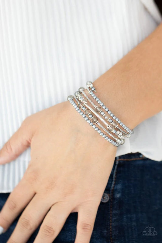 Paparazzi Bracelet ~ Head-Turning Twinkle - Silver