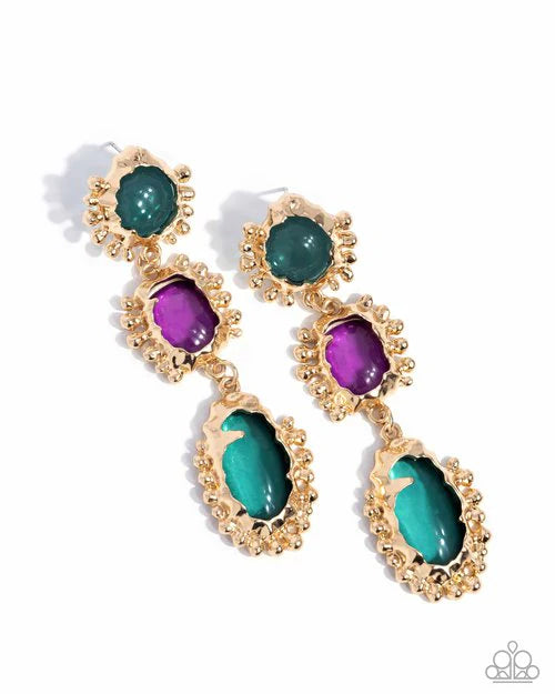 Paparazzi Earring ~ Emotional Elegance Green