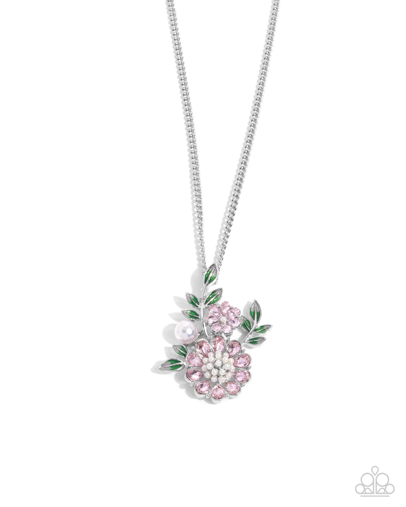 PAPARAZZI "BOTANICAL BUNCH" PINK NECKLACE