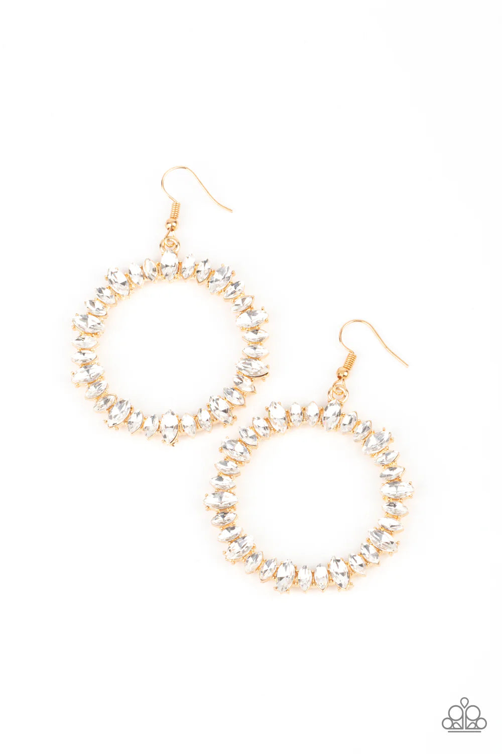 Paparazzi Earring ~ Glowing Reviews - Gold