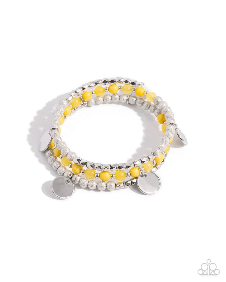 Paparazzi Bracelet ~ Boundless Beaches - Yellow